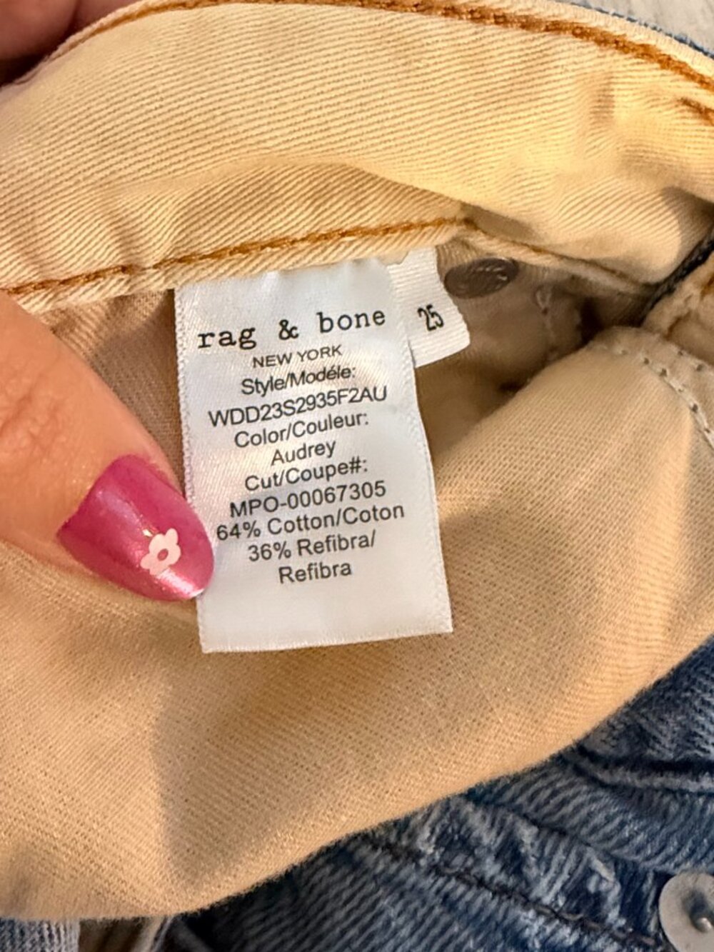 rag & bone Logan Mid Rise Featherweight Jeans - size 25 - Picture 10 of 12